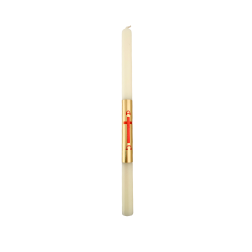 Bougie de Pâques artisanale de Grèce avec imprimé croix - Lambada 36 cm