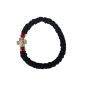 Chapelet en bracelet avec 2 perles rouges et une petite croix 100% en coton