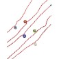 Bracelets grecs à échanger entre amis pour le 1er mai rouge-blanc et des petites fleurs en verre " 5 Bracelets grecs à échanger entre amis pour le 1er mai rouge-blanc et des petites fleurs en verre " 5