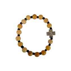 Bracelet en perles noir et ivoire