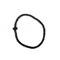 Chapelet en bracelet avec 2 pierres rouges et un petit croix