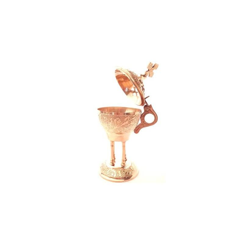 Thimiato - Encensoir de table couleur or 17 cm