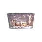 Panier ovale en métal imprimé "Noël gris " 19,5x11