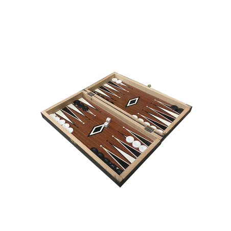 Tavli en bois "backgammon" grec 29x15 cm