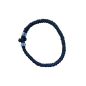 Chapelet en bracelet avec 2 pierres transparentes et une petite croix