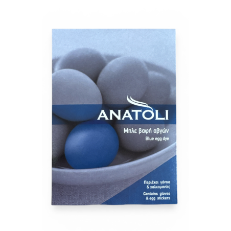 Colorant blue pour œufs de Pâques avec gants et stickers en sachet 3 g ANATOLI (pour 40 œufs)