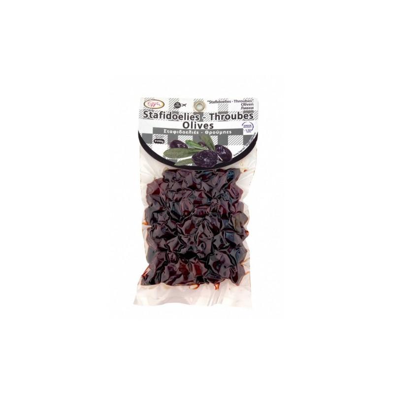 Olives noires variété 'Stafidoelies - Throumpa' de Thassos ELLIE 200 g Olives noires variété 'Stafidoelies - Throumpa' de Thassos ELLIE 200 g