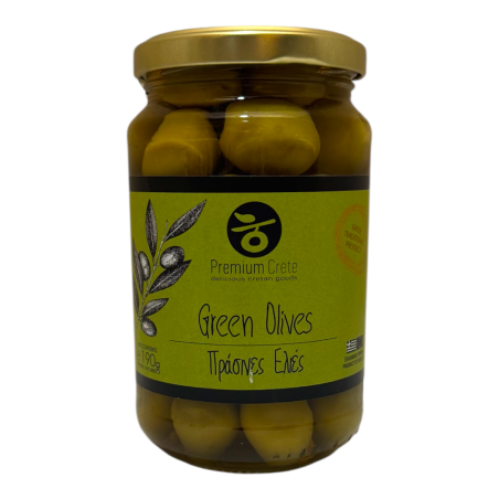 Olives Vertes grecques de Chalkidiki en bocal PREMIUM CRETE 190 g net
