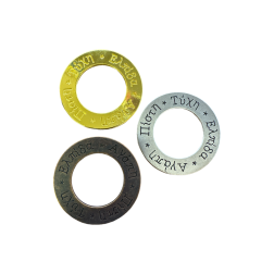 Pendentif cercle de vie argent "pisti,tichi,elpida,agapi" 4 cm