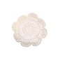 Napperon rond 100% coton beige diamètre 16 cm