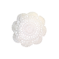 Napperon rond 100% coton blanc diamètre 16 cm