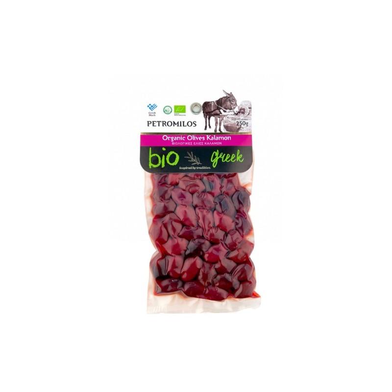 Olives de Kalamata noires naturelles BIO en sous vide PETROMILOS 250 g Olives de Kalamata noires naturelles BIO en sous vide PETROMILOS 250 g