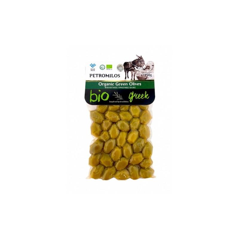 Olives grecques vertes BIO en sous vide PETROMILOS 250 g Olives grecques vertes BIO en sous vide PETROMILOS 250 g