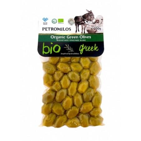 Olives grecques vertes BIO en sous vide PETROMILOS 250 g