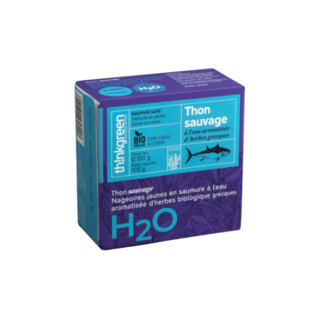 Thon sauvage à l'eau aromatisée d'herbes BIO THINKGREEN 150 g