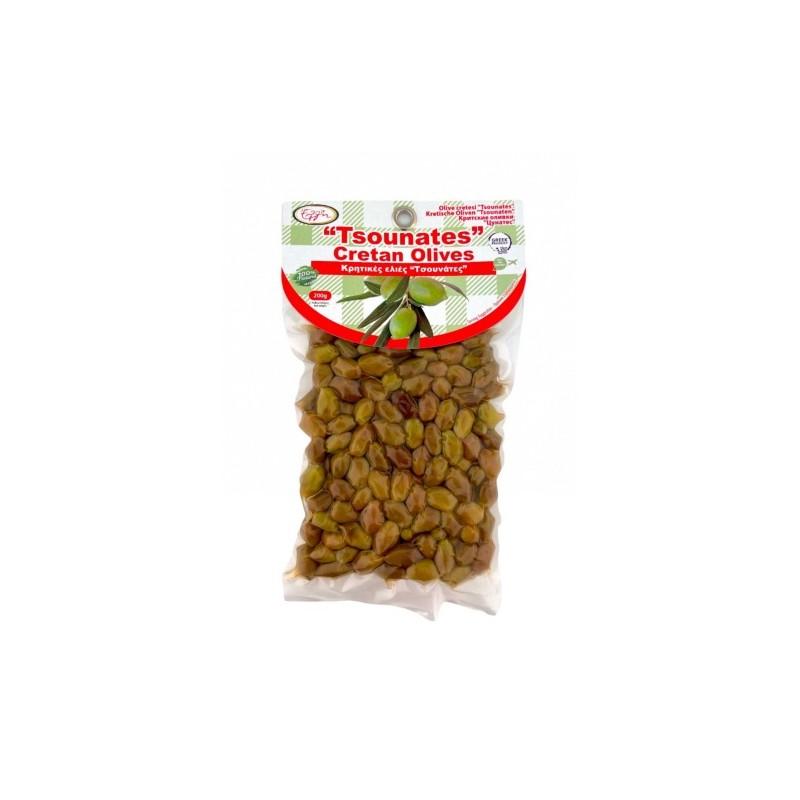 Olives de Crète variété Tsounati naturelles en sous vide ELLIE 200 g Olives de Crète variété Tsounati naturelles en sous vide ELLIE 200 g