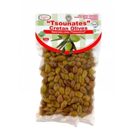Olives de Crète variété Tsounati naturelles en sous vide ELLIE 200 g