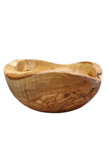 Bol rustique en bois dolivier RIZES 14 cm