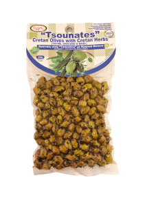 Olives de Crte varit Tsounati marines aux "thym, origan et basilic" ELLIE  200 g