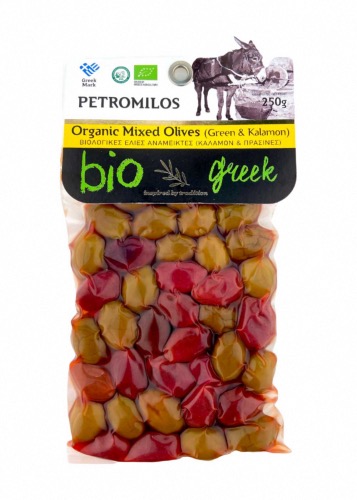 Olives grecques mixtes BIO en sous vide PETROMILOS 250 g