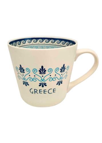 Mug en céramique de Grèce à motifs grecs avec décor intérieur et extérieur ANCIENT GREECE