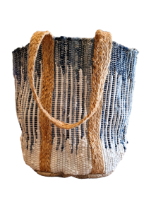 Sac tiss en coton Subtiles Nuances de Bleu RIZES 50x40 cm