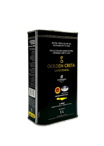 Huile d'olive vierge extra AOP MESSARA de Crète GOLDEN CRETA SAVOUIDAKIS en bidon 1L