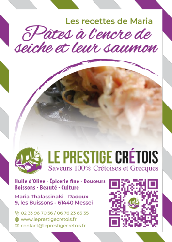 Fiche recette à télécharger  -  Pâtes à l'encre de seiche et leur saumon