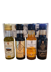 Coffret de dgustation d'Huile et de Vinaigres du Monastre d'Agia Triada 4x100ml