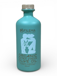 Huile d’olive vierge extra BIO de Crète FILEMA bouteille céramique 500 ml