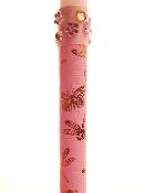 lambada - Bougies avec décoration faite main - Rose avec strass