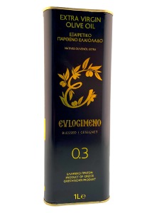 Huile d'olive EVLOGIMENO AOP MYLOPOTAMOS 0,3 acidité 1 l Tin