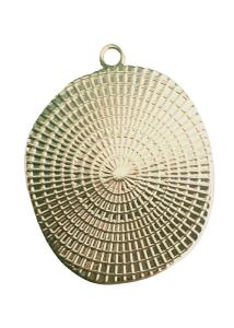 Pendentif œil grec émaillé métal rose/bleu ciel 3.2x4.2 cm par pièce