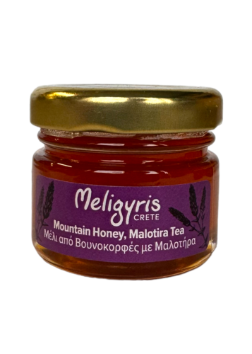 Miel de montagne avec Malotira "thé de montagne" MELIGYRIS pour Box "Boîtes Cadeaux" 30 g