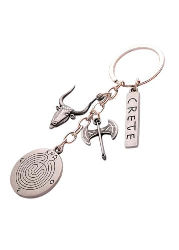 Porte-clés métallique Crète labyrinthe WHAT A BRAND