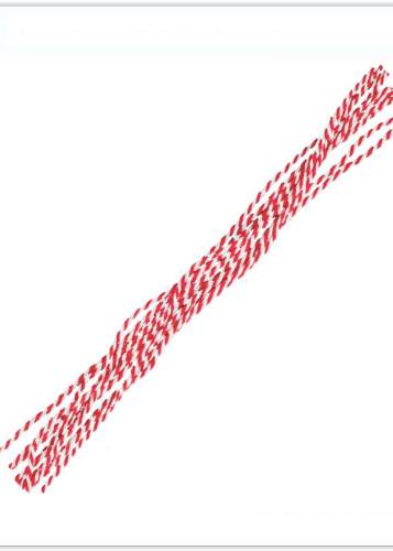 Bracelet en coton rouge-blanc  grec pour le 1er mars