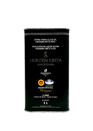 Huile d'olive vierge extra AOP MESSARA de Crète GOLDEN CRETA SAVOUIDAKIS en bidon 1L