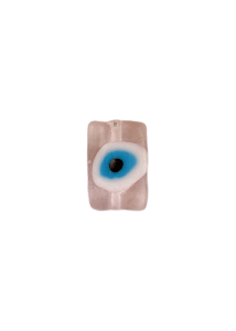 il rose en forme de rectangle e verre 1.8x1.2 cm