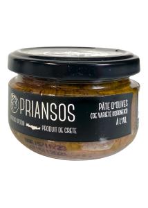 Pâte d'olives grec de variété Koronéiki à l'ail PRIANSOS 100 g