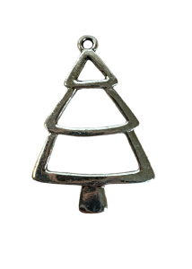 Pendentif en forme de sapin de Noël métallique 40x28 mm