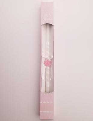 Bougie de la Pâques avec petite couronne pour filles