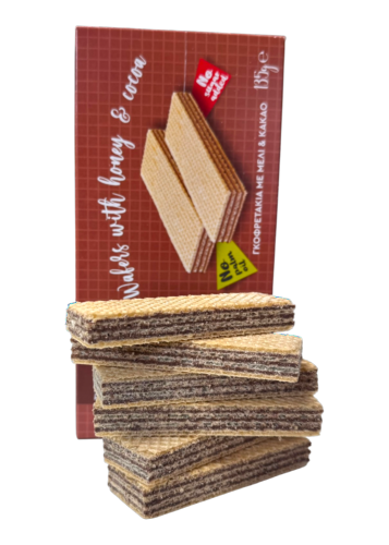 Gaufrettes croustillantes au miel et cacao THE BEE BROS 135 g