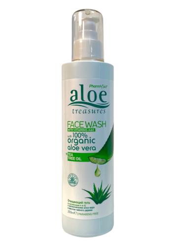 Savon liquide pour le visage à aloe vera 100% BIO ALOE TREASURES Pharm'Aid 250ml