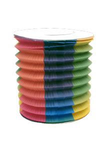 Lanterne en carton pour bougie color�e 15x28 cm