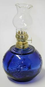 Lampe en verre couleur BLEU