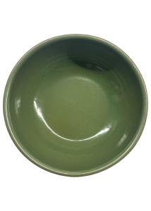 Saladier en terre cuite émaillée vert foncé  ESPIEL 8x21x21 cm