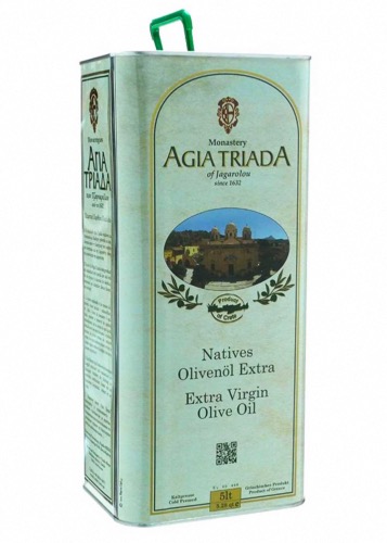 Huile d'olive vierge extra de Crète - Monastère  AGIA TRIADA bidon 5 l