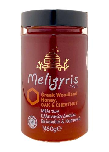 Miel de châtaignier grec MELIGYRIS 450 g - dmm 07.2024