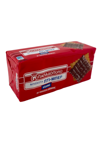 Biscuits petit-beurre enrobés au chocolat au lait PAPADOPOULOU 200 g