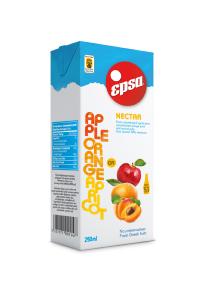 Jus de nectar de Pomme, Orange et Abricot Tetra Pak EPSA 250 ml